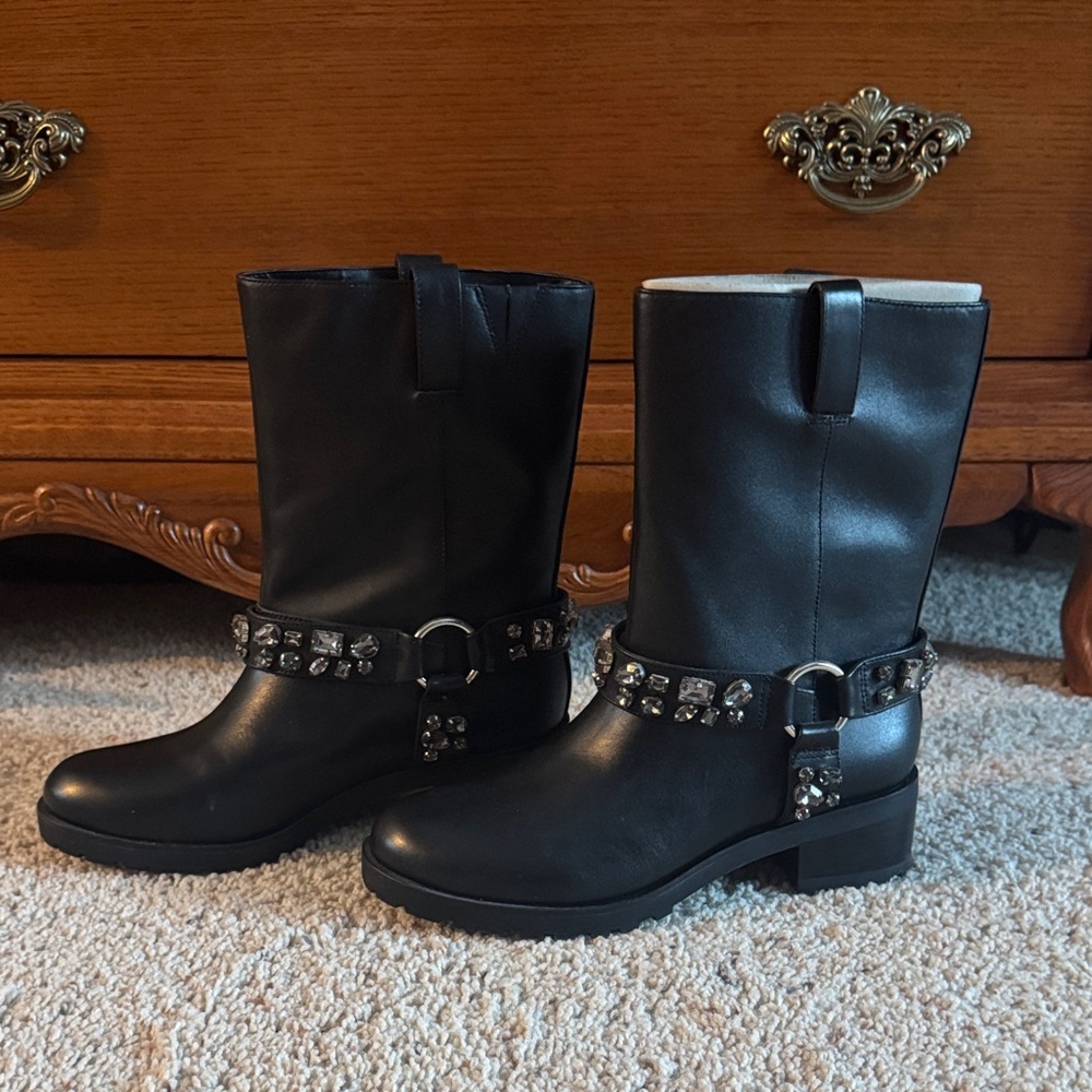 White House Black Market Biker Boots 7m Leather Brand new. No box
